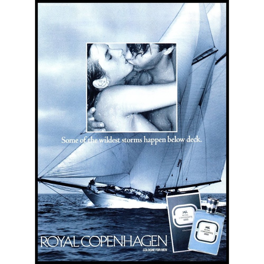 1992 Royal Copenhagen Cologne Vintage Print Ad Nautical Sailing Ship Wall Art
